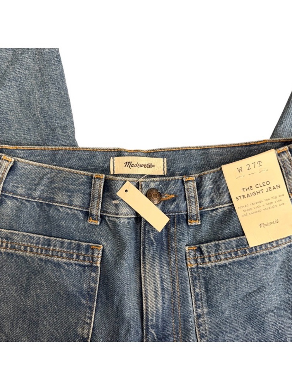 Women’s The Cleo Straight Jeans Size 27 Tall Denim High Rise 100 Cotton - Picture 4 of 5